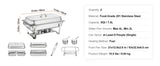 SucceBuy 8QT Rectangle Chafing Dish 2/4/6 Packs w/ Full Size Pans Buffet Catering Warmer