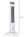 40" Evaporative Air Cooler with Water Tank, 3-In-1 Ice Cooling Fan for Home