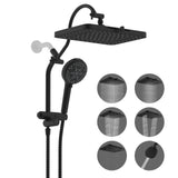 Upgraded 13'' Shower Head Combo, High Pressure 5 Spray Rainfall Showerhead, 10 Spray Mode Handheld,