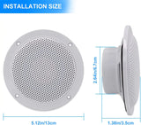 Herdio 4PCS 4'' 160W Marine Waterproof Bluetooth Speaker HIFI Full Range Stereo Motorcycle Boat