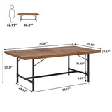 Tribesigns Dining Table for 6-8 People, 70.9-Inch Rectangle Wood Kitchen Table