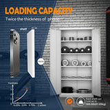 Metal Storage Cabinet with Locking Doors and 5 Adjustable Shelves