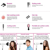 Morfone 12pcs-in-1 multiple accessory hair dryer. With accessories such as combs, hair clips,