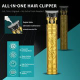 Cordless Rechargeable Men's Haircutting Tools Set, T-Shaped Trimmer, T9 Professional Men's Hair Clipper, Men's Beard Trimmer, Men's Haircutting Scissors Set, Men's