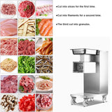 5mm Commercial Meat Cutting Machine Meat Cutter Electric Slicer Shredded Diced for Steak