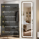 Tall Full Body Lighted Mirror With Led Lights For Bedroom Dressing Room