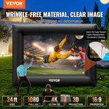 24FT Outdoor Inflatable Projector Screen 360W Blower for Front/Rear Projection