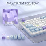 Redragon K673 MAX 75% Wireless Gasket RGB 81 Keys PBT Mechanical  Hot-Swap Gaming Keyboard, Custom Linear Switch