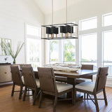 Farmhouse Chandeliers for Dining Room Gold Liner Chandelier with Fabric Shades
