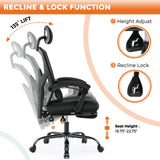 MCQ High Back Ergonomic Reclining Gaming Office Chair with Lumbar Support Pillow Mesh Swivel Rolling Rocking