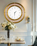 Activity priceCrushed Diamond Wall Clock Round Decorative 24 inch Brown