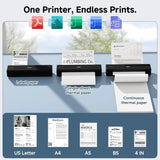 Inkless Portable Printer Wireless for Travel,Thermal Printer Supports 8.5" x 11" US Letter&A4&A5,Compatible with iOS,And