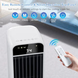 Portable evaporative air cooler for home bedroom office use, remote control