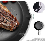 3pcs Cast Iron Skillet 14/16/20cm – Oven Safe Frying Pan for Omelette & Pancake