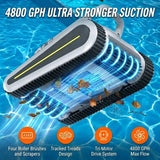 Cordless Robotic Pool Vacuum Cleaner for Inground & Above Ground Pools
