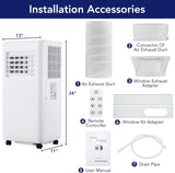 10,000 BTUPortable Air Conditione, Powerful Cooling Up To 450 Sq.Ft, 3-in-1