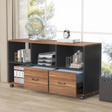 Tribesigns 2 Drawers Lateral File Cabinets Home Office 47inch Mobile Wood Filing Cabinet