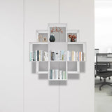 Bookcase Wall Mounted Book Shelf Modern 3-Tier Floating Shelf Bookcase