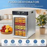 Food Dehydrator 12 Stainless Steel Trays Dehydrator Machine 1200W with Digital Timer