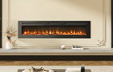 50/60-inch Smart Electric Fireplace Heater with Realistic Flame