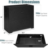 35.5 Wide Office Lateral File Cabinet, Adjustable Shelves for A4/Letter/Legal,