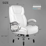600lbs Heavy Duty Office Chair for Low Back Pain Relief, Ergonomic Lumbar Support Executive Chair