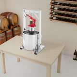 12L Hydraulic Fruit Wine Press, Manual Juice Extractor for Making Juice Wine Cheese
