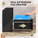 Combination Lock Metal 3-Drawer File Cabinet, Assembled, Mobile