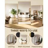 Full Length Hanging Mirror, 58 X18 Floor Mirror With Stand For Bedroom
