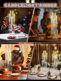 8Sets Acrylic Candelabra Centerpieces for Wedding with LED Candles