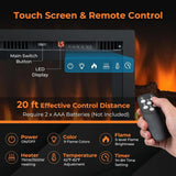 36 Wall-Mounted Linear Electric Fireplace Insert with Remote, Brightness