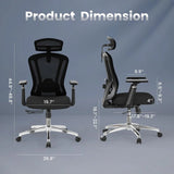 Office Chair Ergonomic Desk Chair, High Back Computer Chair with Wheels