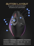 Backlit Vertical Ergonomic Mouse 2.4G Wireless Mouse with Joystick