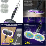 Steam Mops for Floor Cleaning with Rotating Pads, 4 Cleaning Modes