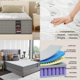 12 Inch Gel Memory Foam and Innerspring Hybrid Medium Firm Mattress