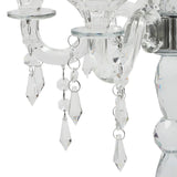 Crystal Candle Holder, 7-Arm 14 Inch Crystal Taper Candlestick Candelabra