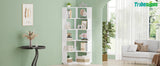 Tribesigns 6 Tier Corner Bookshelf, 64.96 Inch Tall Industrial Corner Bookcase