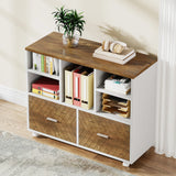 Tribesigns 2-Drawer Wood File Cabinet, Mobile Lateral Filing Cabinet