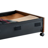 2 Pack Rolling Under Bed Storage With Wheels 25.6x18.1x7.1 Inch  For Clothes Shoes