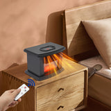 Mini Warmer Fan Space Heater Electric Fireplace Heater with Remote Control