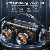 30W Portable Bluetooth Wireless Speakers, IPX6 Waterproof Outdoor, 24H Playtime