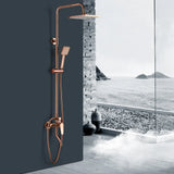 Luxury Shower Faucet Rainfall Shower Head Combo Set Wall Mounted Mixer Valve Bathroom Shower Combo System