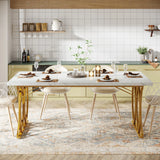 Tribesigns 63-Inch Rectangular Dining Table for 4 to 6, Modern Kitchen Table