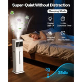 Cool Mist Humidifiers for Bedroom, Ultrasonic 2.4Gal 9L Quiet Top-Fill, Easy Clean with Essential Oil Tray, 360°Nozzle, 4 Speed