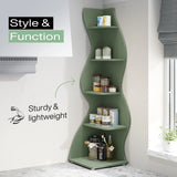 Tribesigns Corner Shelf, Modern 5-Tier Wall Corner Bookshelf, Stylish