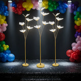150cm Butterfly LED Floor Lamp 3 Pack, Gold/Silver Wedding Decor,