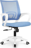 Black Mesh Gaming Office Chair Mid Back Lumbar Support Adjustable Height Swive