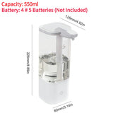 Automatic Liquid Soap Dispenser Smart Infrared Induction Liquid Dispenser Machine Battery/USB Charging 500/550ML Soap Dispenser
