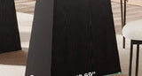 LITTLE TREE Black Dining Table for 4-6, Modern Kitchen Table with Tapered Wood