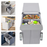 20L Pullout Trash Can for Kitchen Under-Counter Slide-Out Recycling Garbage Trash Can Waste Bin